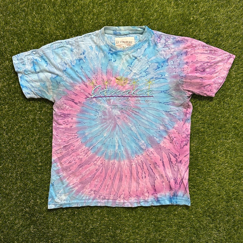 AV Couture Embroidered Jamaica Tie Dye T-Shirt